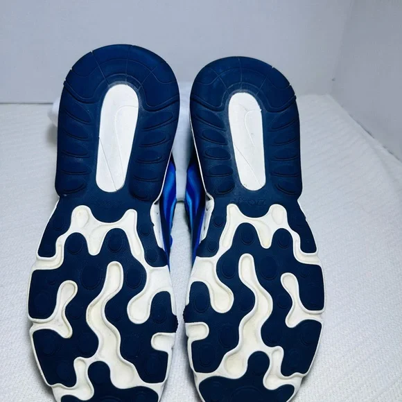 Nike Air max 270 React Triple Blue Athletic Shoes - Picture 5 of 7